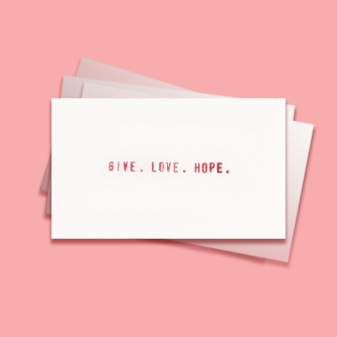 Give. Love. Hope. mini sticker by @charliefwelch
