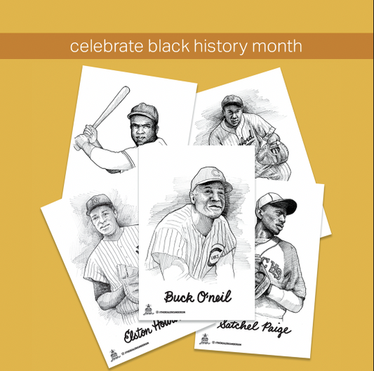 Collectors Edition: Negro League Baseball illustrations by @therealericanderson (pen and ink)